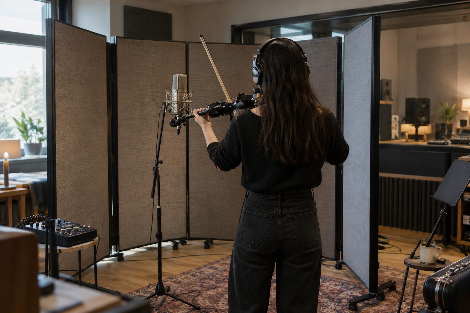 Най-добра преносима акустична обработка за electric violin recording — Tanya Strings blog article image